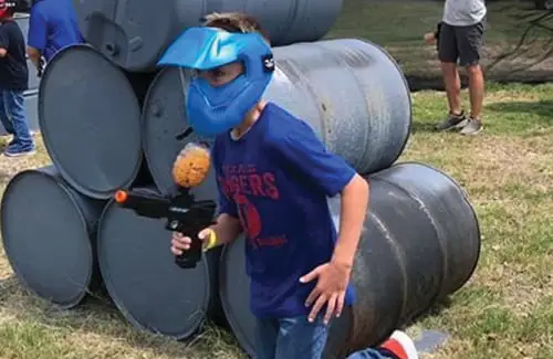 Gellyball action with kids at Big Man Adventures