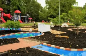 Miniature golf and playground area at 7 Acre Wood