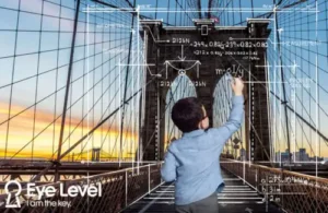 small boy learning to build bridge at Eye Level Learning