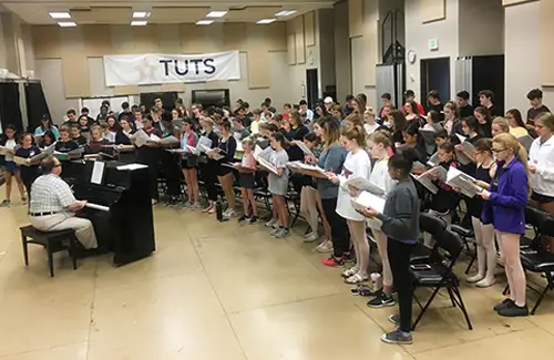 Humphrey's School of Musical Theatre singing in large group