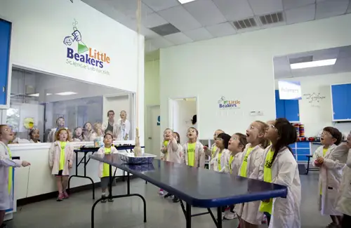 Little Beakers; watching science experiment explosion