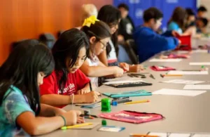 Asia Society - ExploreAsia Culture Camp for Kids; working on projects