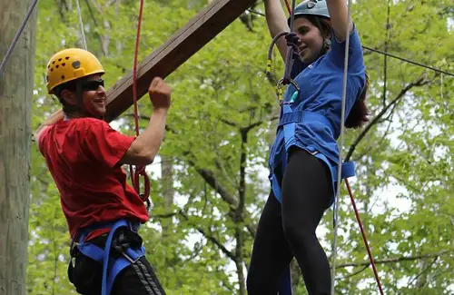 Low ropes course at Camp Allen; camp; retreat; discovery program; summer camps