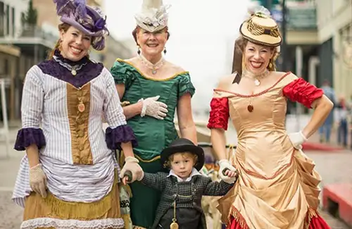 Family and friends at the Dickens on the Strand