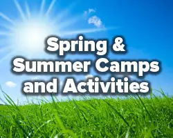 homepage button to access the Spring & Summer Camps and Activities