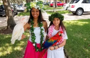 Malia's Hula Hut tropical birds; Hawaiian and Polynesian shows