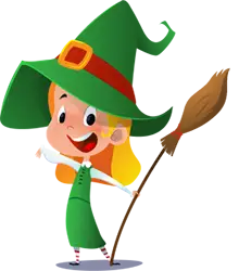 Special Sections Spooktacular Fun Guide icon character dressed as a witch.