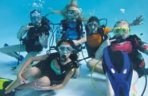Scuba diving lesson for the kids at Summer Science Safari camp