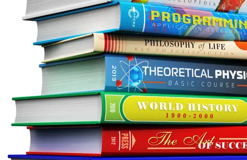 Photo for Dyslexia Support Center of a stack of text books