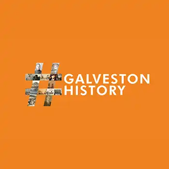 Galveston Historical Foundation square orange logo