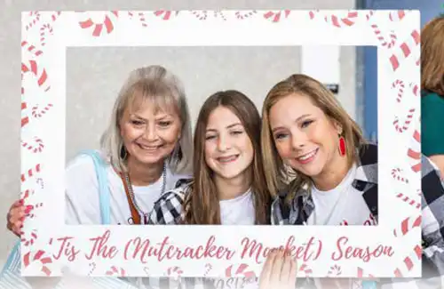 Houston Nutcracker Market; three generations.