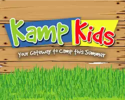 Kamp Kids button to summer camp listings; Your gateway to camp this summer.